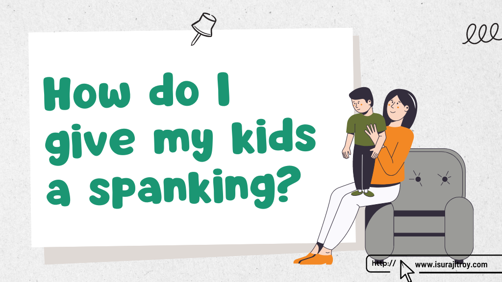 A mother with her son sit on a sofa. How do I give my kids a spanking? Read more please visit, isurajitroy.com