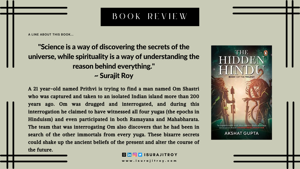 Book Review of "The Hidden Hindu". Author, Akshat Gupta.
