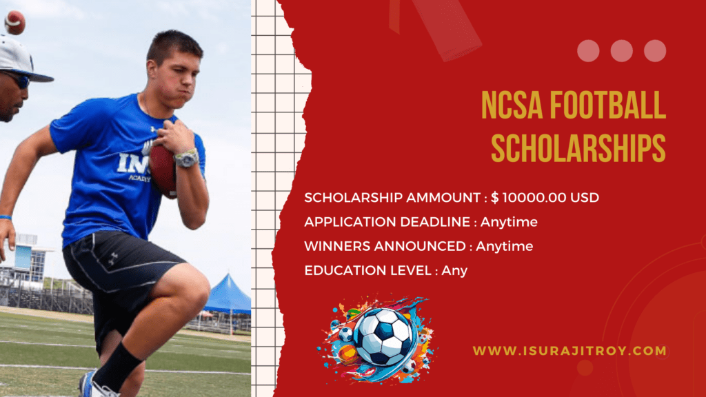 Game-Changing Opportunities Await! Explore NCSA Football Scholarships for Your Path to Victory. Secure Your Future on the Field and in Education. Apply Now!