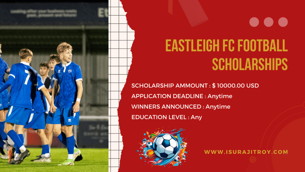 Elevate Your Game with Eastleigh FC Football Scholarships! Score your academic and athletic goals. Unlock the door to success on and off the field. Apply Now!
