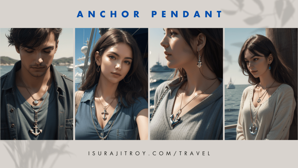 Dive into Coastal Chic! Nautical Elegance: Anchor Pendant. Elevate Your Style with Oysters Fashion Jewelry at Digha and Mandarmani, West Bengal Beaches!