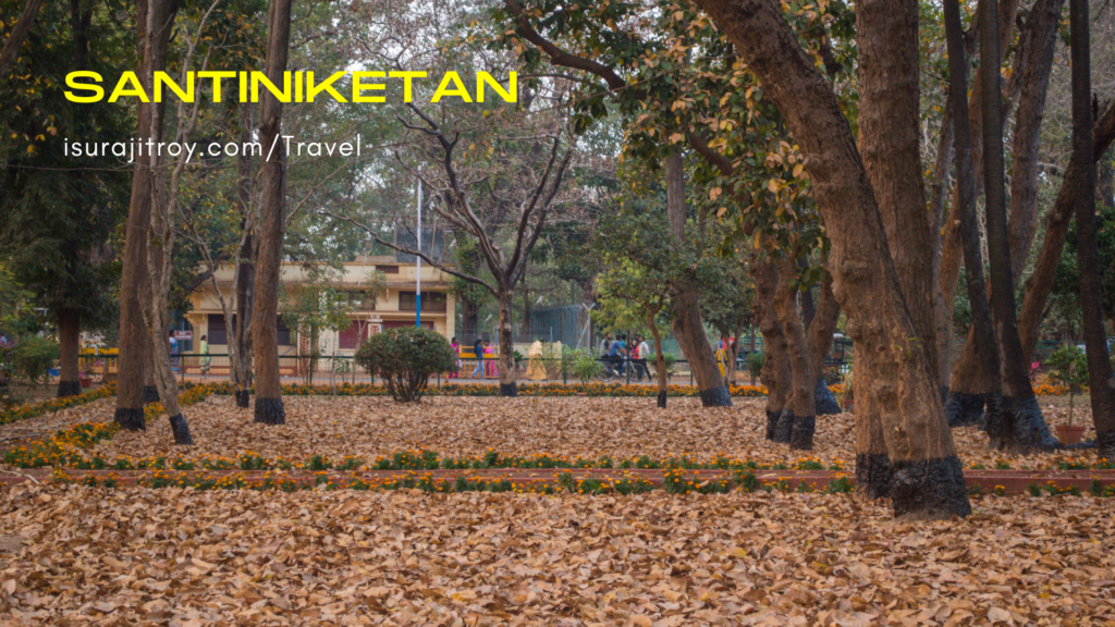 Captivating view of Shantiniketan, West Bengal, India: A serene landscape with lush greenery, vibrant cultural heritage, and Tagore's legacy.