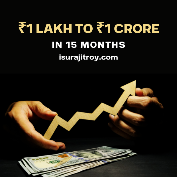 How to Turn ₹1 Lakh into ₹1 Crore with Option Trading — Learn proven Indian option strategies (bull call spread, naked strangle, long straddle), risk management, and a 15-month compounding plan to achieve 30% monthly returns.